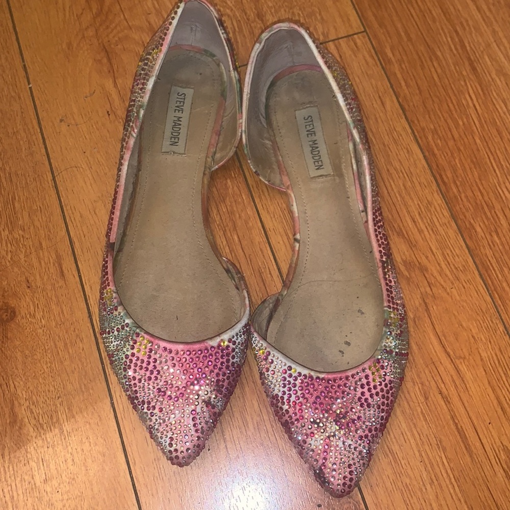 Steve Madden multicolor beaded flats